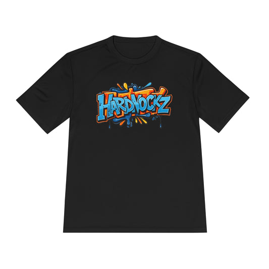 Unisex Graffiti-Style Moisture Wicking Tee, Streetwear Shirt, Activewear Top, Urban Fashion Tee, Sportswear, Gift for Gamers