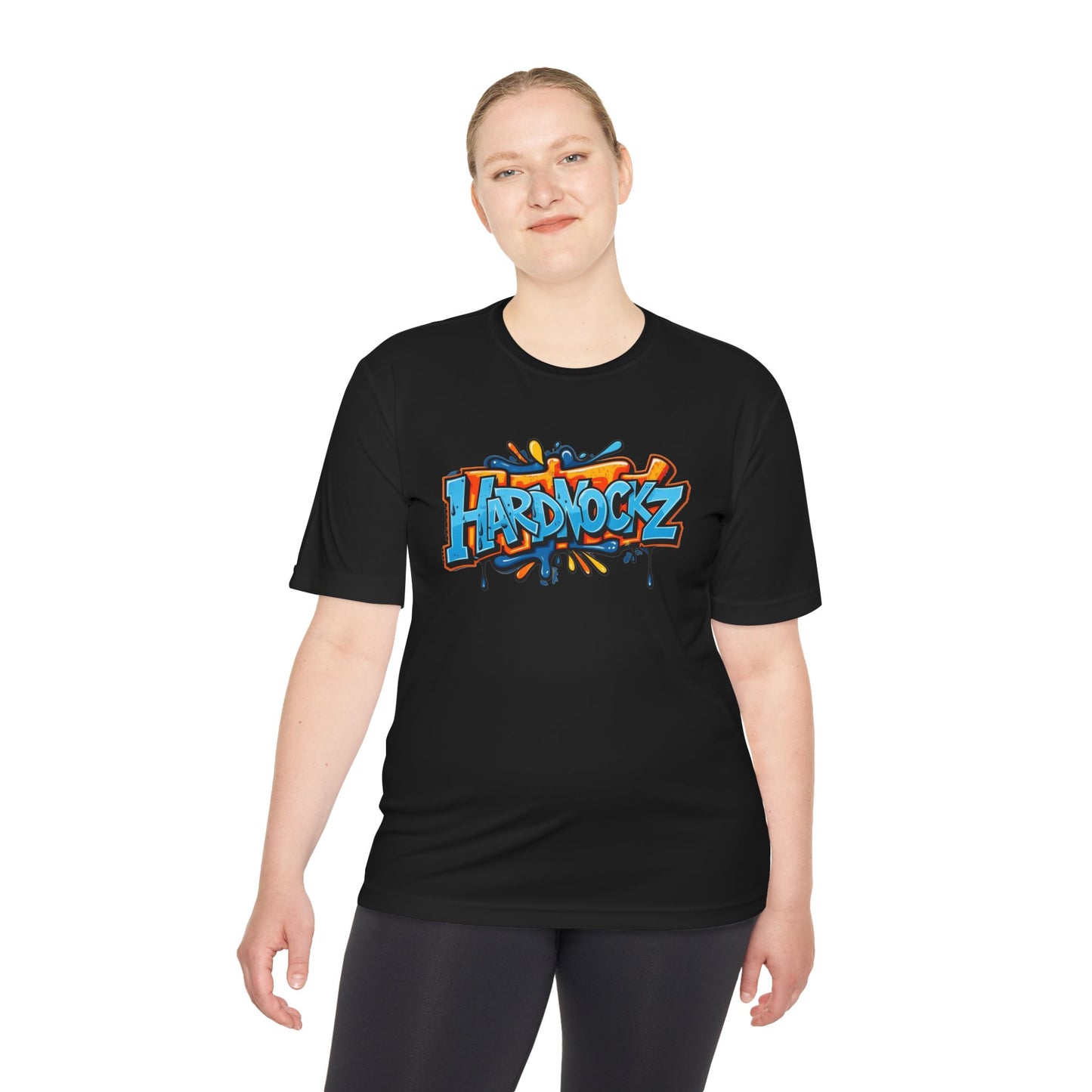 Unisex Graffiti-Style Moisture Wicking Tee, Streetwear Shirt, Activewear Top, Urban Fashion Tee, Sportswear, Gift for Gamers