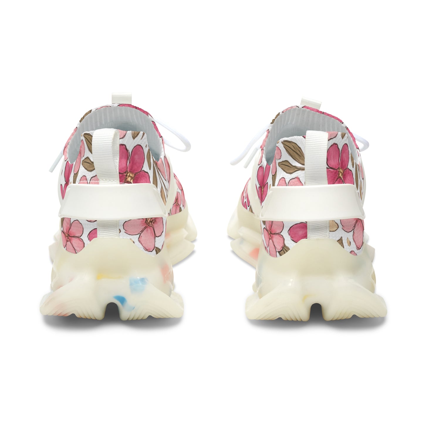 Floral Women's Mesh Sneakers - Stylish Athletic Footwear, Trendy Sports Shoes, Lightweight Sneakers, Spring Fashion, Gift for Her