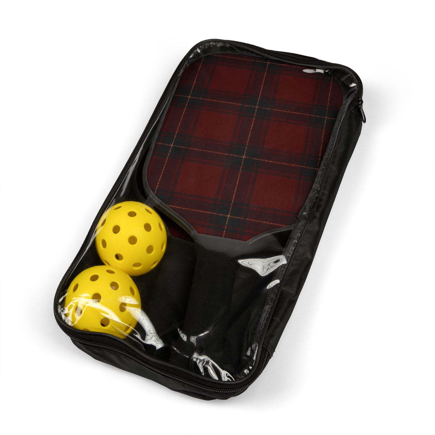 Plaid Pickleball Paddle Set with Balls
