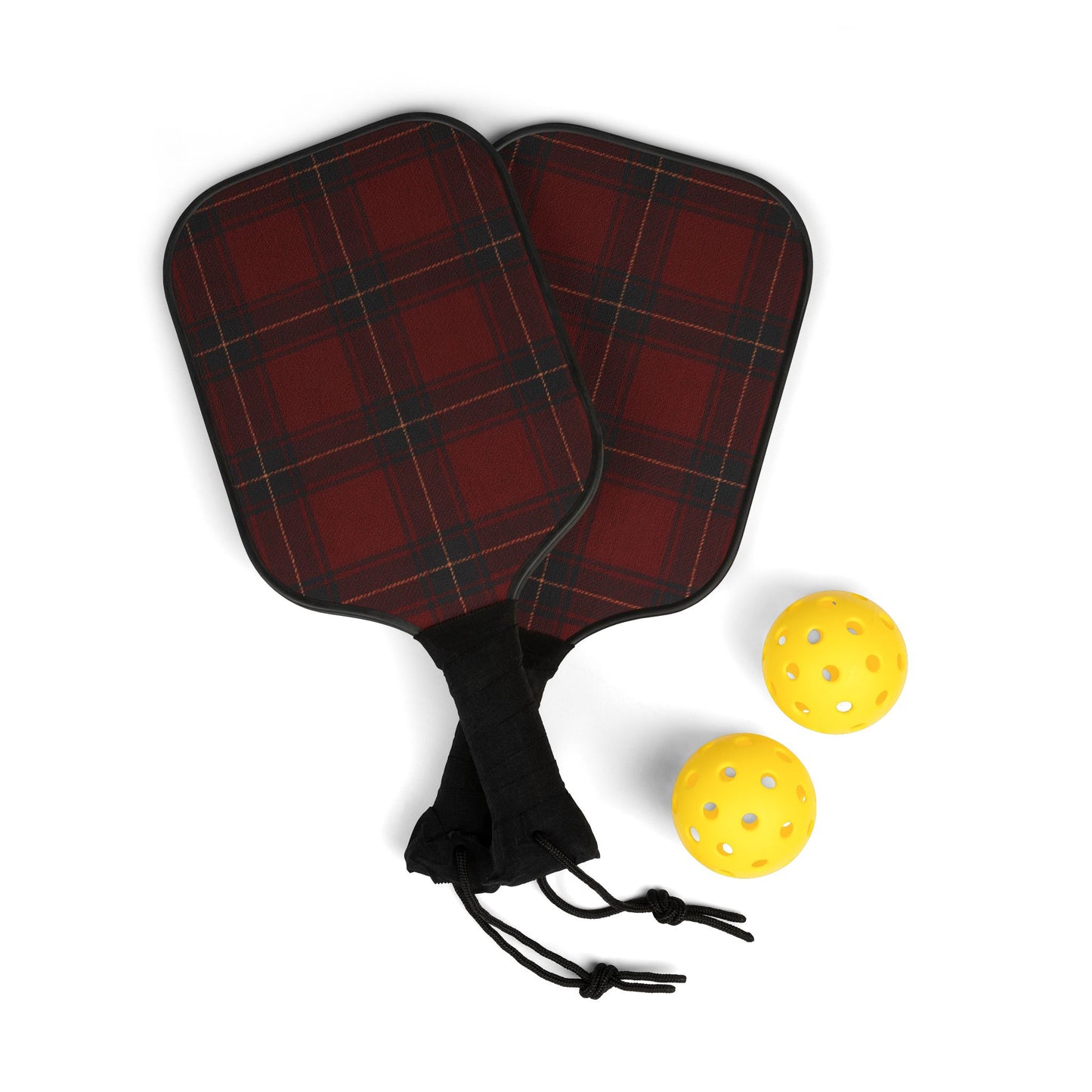 Plaid Pickleball Paddle Set with Balls